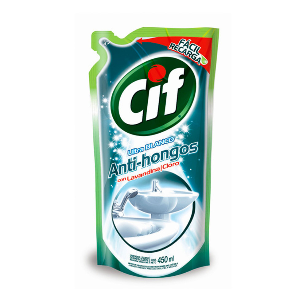 Cif Baño Ultra Blanco con Lavandina/Cloro x 450ml