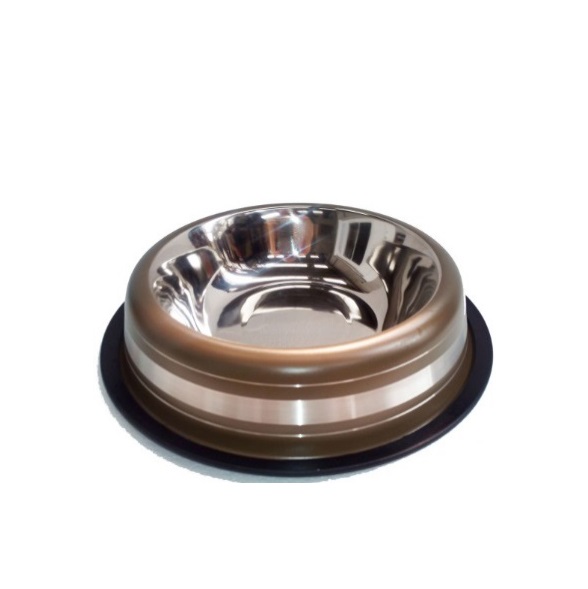 COMEDERO INOX COLOR 25CM - IMPORTADO