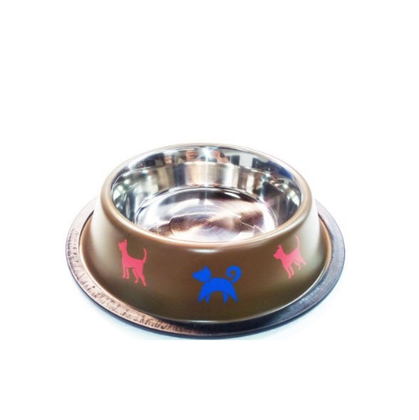 COMEDERO INOX COLOR PET BOWL 16CM - IMPORTADO