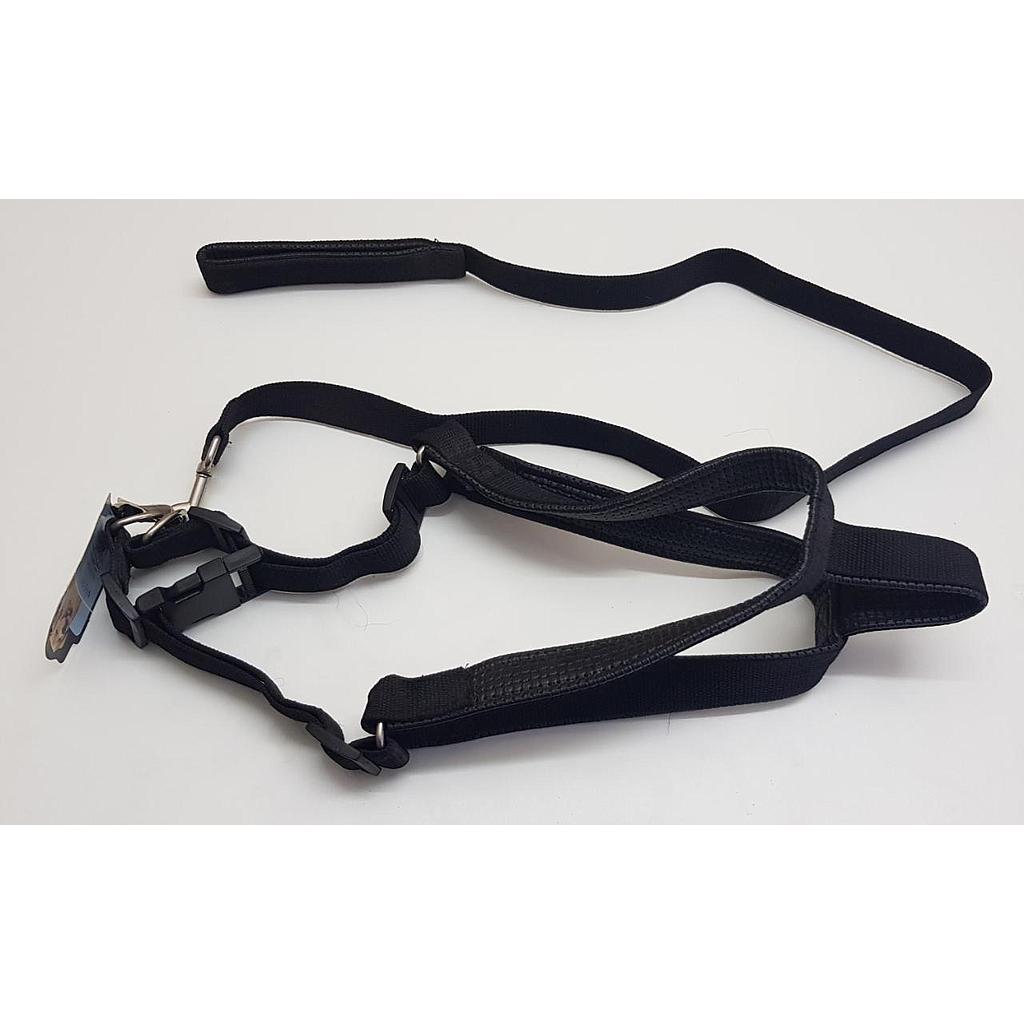 conjunto pechera mas correa acolchonada para perro grande