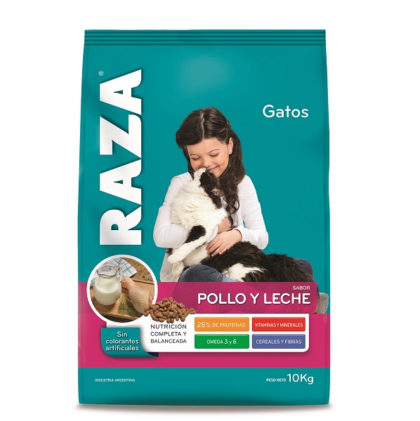 GATO POLLO Y LECHE 10 KG. RAZA