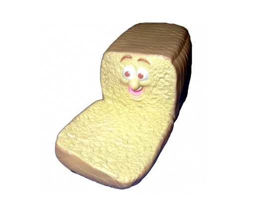 JUGUETE PAN LACTAL CON CARITA 14X6CM  PER-ROS