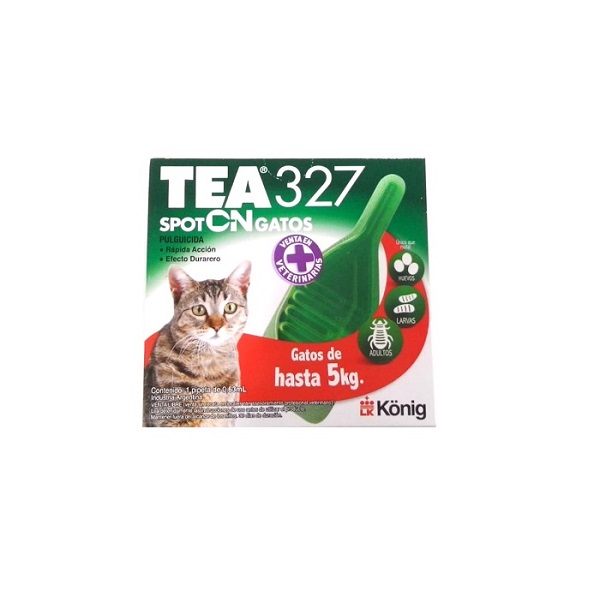 PIPETA PULGUICIDA TEA 327 GATO HASTA 5KG - KONIG