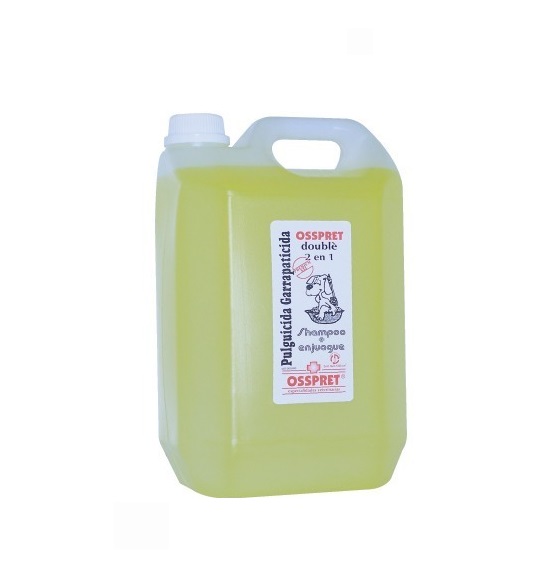 SHAMPOO DOUBLE 2 EN 1 PULG/ GARRAP/ PIOJ. 5000 CM3. OSSPRET