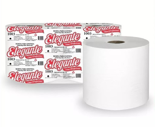 Bobina para Limpieza Doble Hoja Ultra Absorbente de 24cm x 400mts cada una.