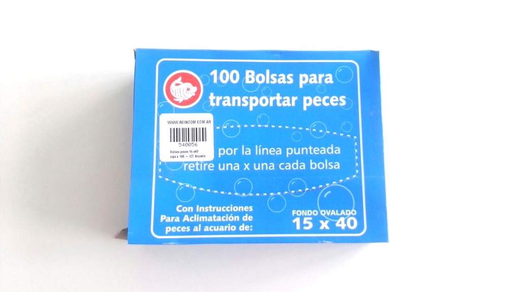BOLSA DE TRANSPORTE PECES 15X40CMX100U ICT ACUARIO