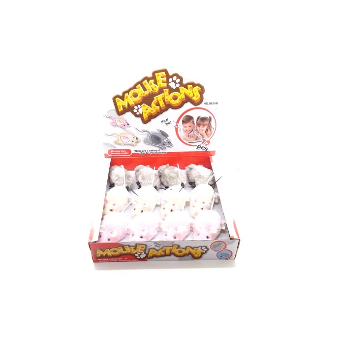 RATON DE PIEL COLOR A FRICCION X12 - PER-ROS