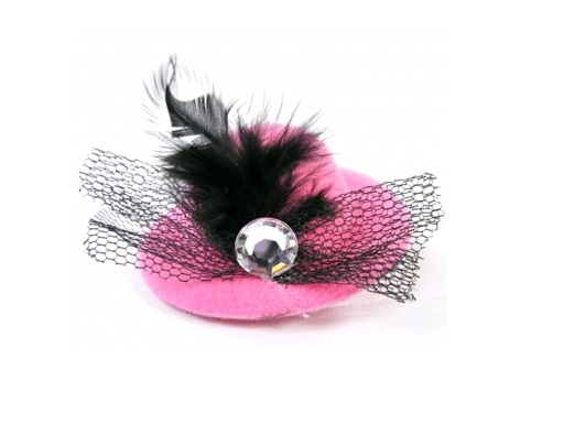 HEBILLA SOMBRERO CON PLUMAS Y FLOR - PER-ROS