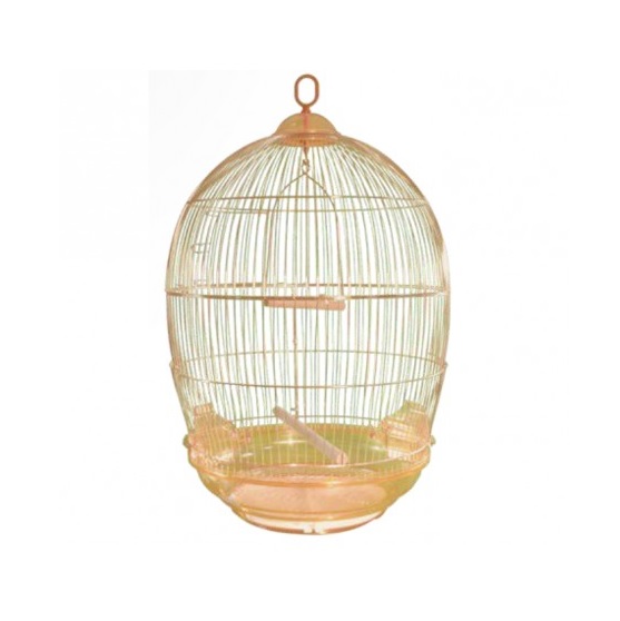 JAULA REDONDA GRANDE DORADA  - IMPORTADA