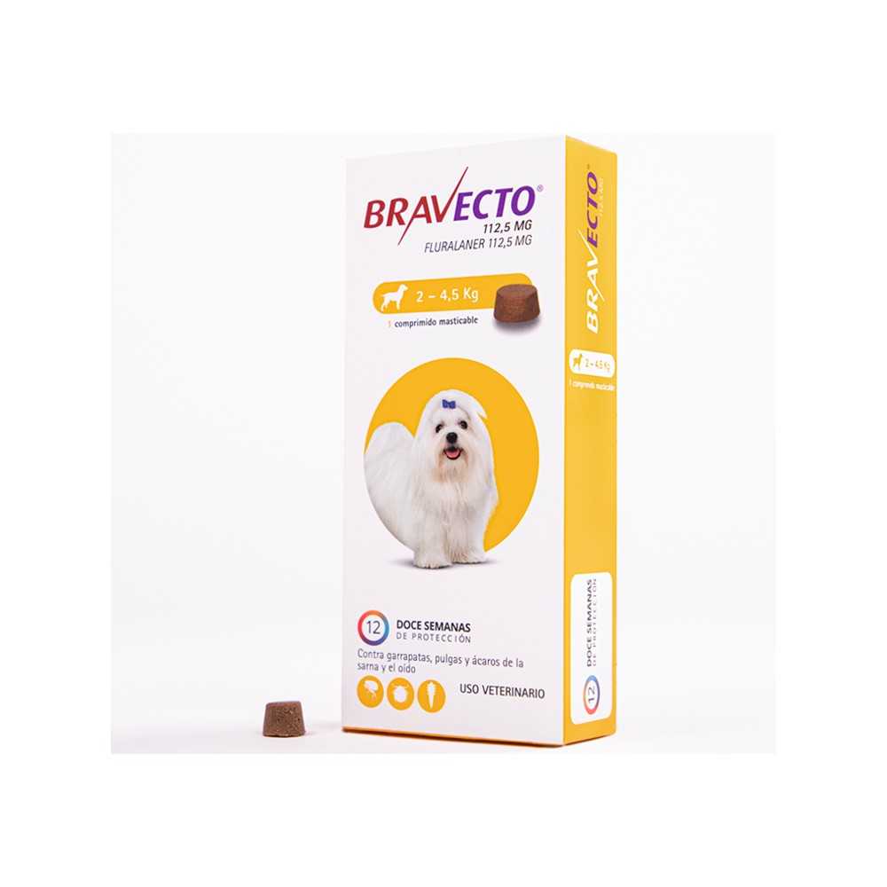 BRAVECTO 2 A 4,5KG COMPRIMIDO MASTICABLE - MSD
