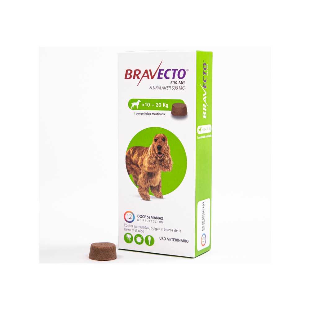 BRAVECTO 10 A 20KG COMPRIMIDO MASTICABLE - MSD