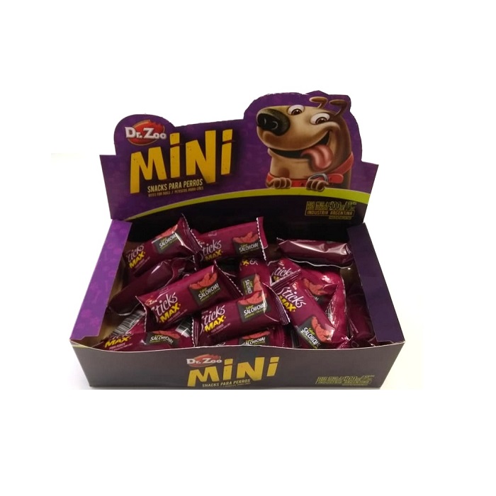 CAJA MINI STICKS MAX SALCHICHA X20 - DR. ZOO
