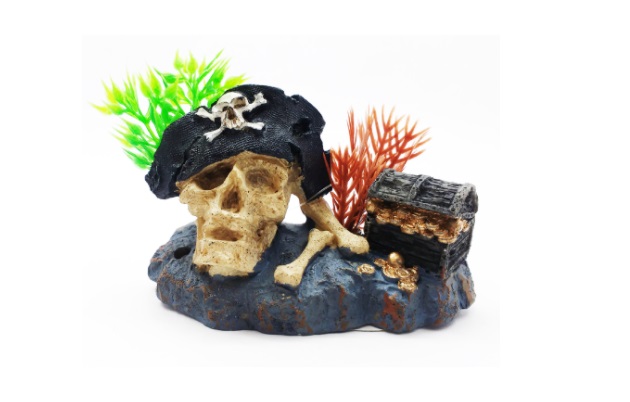 CALAVERA CON SOMBRERO Y COFRE - IMPORTADO