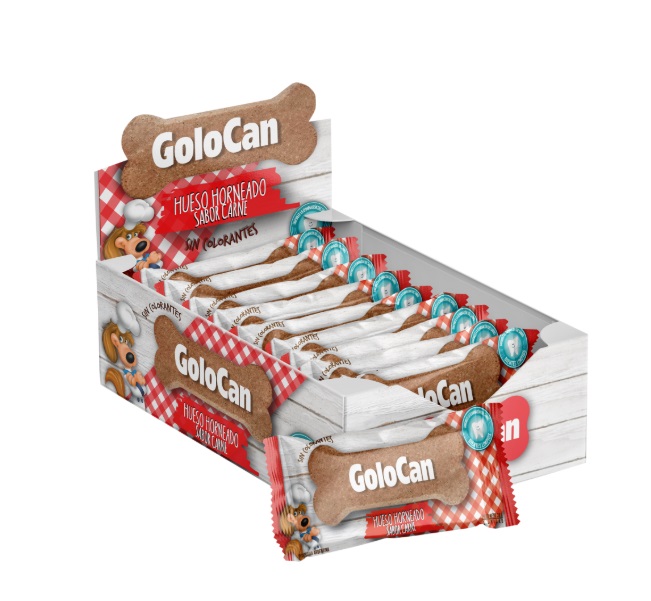 HUESO HORNEADO SABOR CARNE 36 UNIDADES X 38 GRS. - GOLOCAN