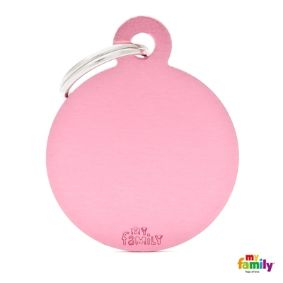 MEDALLA BASIC BIG ROUND ALUMINUM PINK MFB19 - MY FAMILY