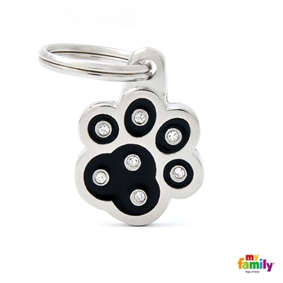 MEDALLA CHIC BLACK PAW STRASS MFC04BLACK - MY FAMILY