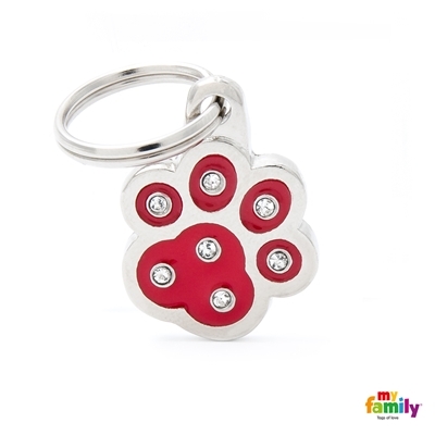 MEDALLA CHIC RED HEART STRASS MFC06RED - MY FAMILY