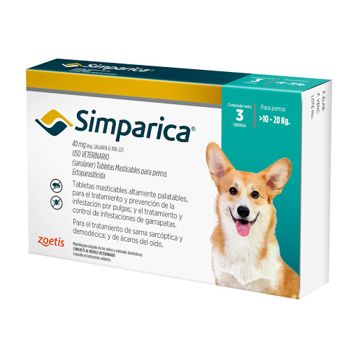 Simparica Para Perros De 10 a 20 Kg