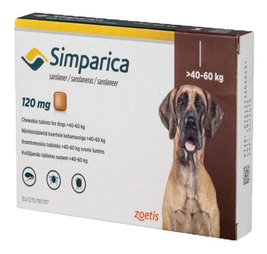 Simparica Para Perros De 40 a 60 Kg